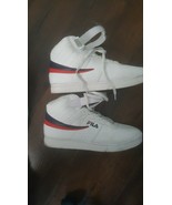 Fila Men&#39;s Vulc 13 MID Plus 2 Walking Shoe White Navy red-150 10 PRE-OWNED - $29.40