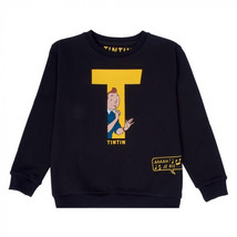 Tintin black T sweatshirt Official Tintinimaginatio product New - £55.03 GBP+
