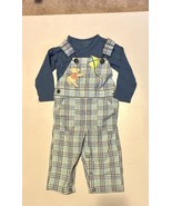 Disney Baby Overalls w/Pooh &amp; Kite Appliqué, Blue/Green Plaid-Size 6/9 m... - $14.00