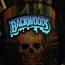 BACKWOODS LED Lit 2 Backpack &amp; Over The Shoulder Set Black Tie Dyed Skull Set - £20.28 GBP