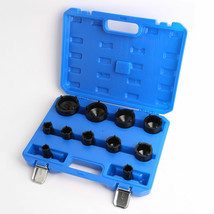 11Pcs 1/2In Drive Grooved Lock Nuts Socket Set 22-75 Mm Lock Ball Joint Axles - £107.90 GBP
