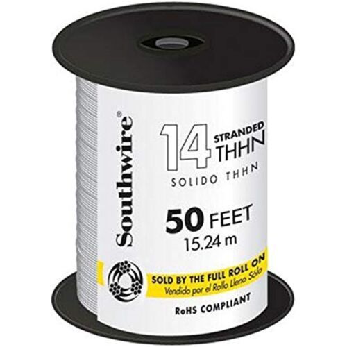 Wire 14awg Thhn-Str White 50ft - $34.78