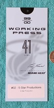 MIAMI HEAT vs INDIANA PACERS - WORKING PRESS PASS - 04/14/2000 - NBA GAME - £15.46 GBP
