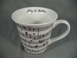 Zrike Ludwig Von Beethoven Music Notes Coffee Tea Mug White Black NEW - $16.78