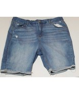 Terra &amp; Sky Women&#39;s Denim Bermuda Cuffed Shorts Size 24W Light Wash (LOC... - €21,35 EUR