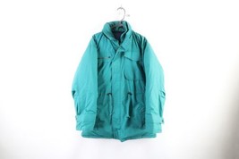 Vintage 90s Streetwear Mens Large Distressed Winter Puffer Parka Jacket Green - £44.60 GBP