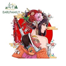 EARLFAMILY 13cm x 12.5cm for Japanese Female Samurai Car Stickers Vinyl Car Wrap - £35.55 GBP