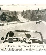 1958 Interstate 92 California Advertisement Life Magazine Asphalt Instit... - €21,41 EUR