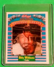 MLB BILLY WILLIAMS CHICAGO CUBS 1991 KELLOGG&#39;S CORN FLAKES BASEBALL GREA... - £1.03 GBP