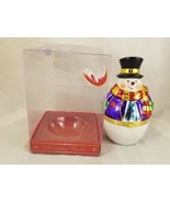 Christopher Radko Gallerie Chocolate Ball Winter Snow Man Hinged Box - $43.83 CAD