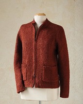Smithsonian Women&#39;s Boucle Zip Front Cardigan Sweater  Medium - $79.99