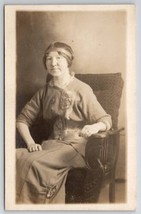 RPPC Lovely Young Woman Portrait Real Photo Postcard K25  - £7.04 GBP