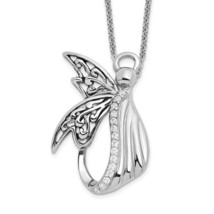 Sterling Silver Angel of Perseverance Necklace - £68.72 GBP