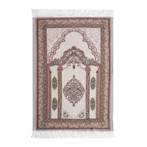 AAI- Arabic Muslim Prayer Carpet Fringed Embroidered Flower Pattern Rect... - $19.79