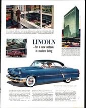 1952 Lincoln Cosmopolitan Blue 2-door - Vintage Advertisement Car Print ... - £17.77 GBP