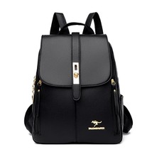 Winter 2023 New Women Leather Backpa Fashion  Bags Female Backpack Ladies Travel - £131.77 GBP