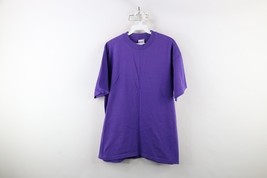 Vtg 90s Hanes Beefy Mens Large Faded Blank Short Sleeve T-Shirt Purple C... - £33.52 GBP