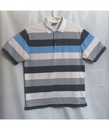 Nike Golf Polo Shirt Men&#39;s Medium M Blue / Gray / White Dri-Fit Polyester - £11.64 GBP