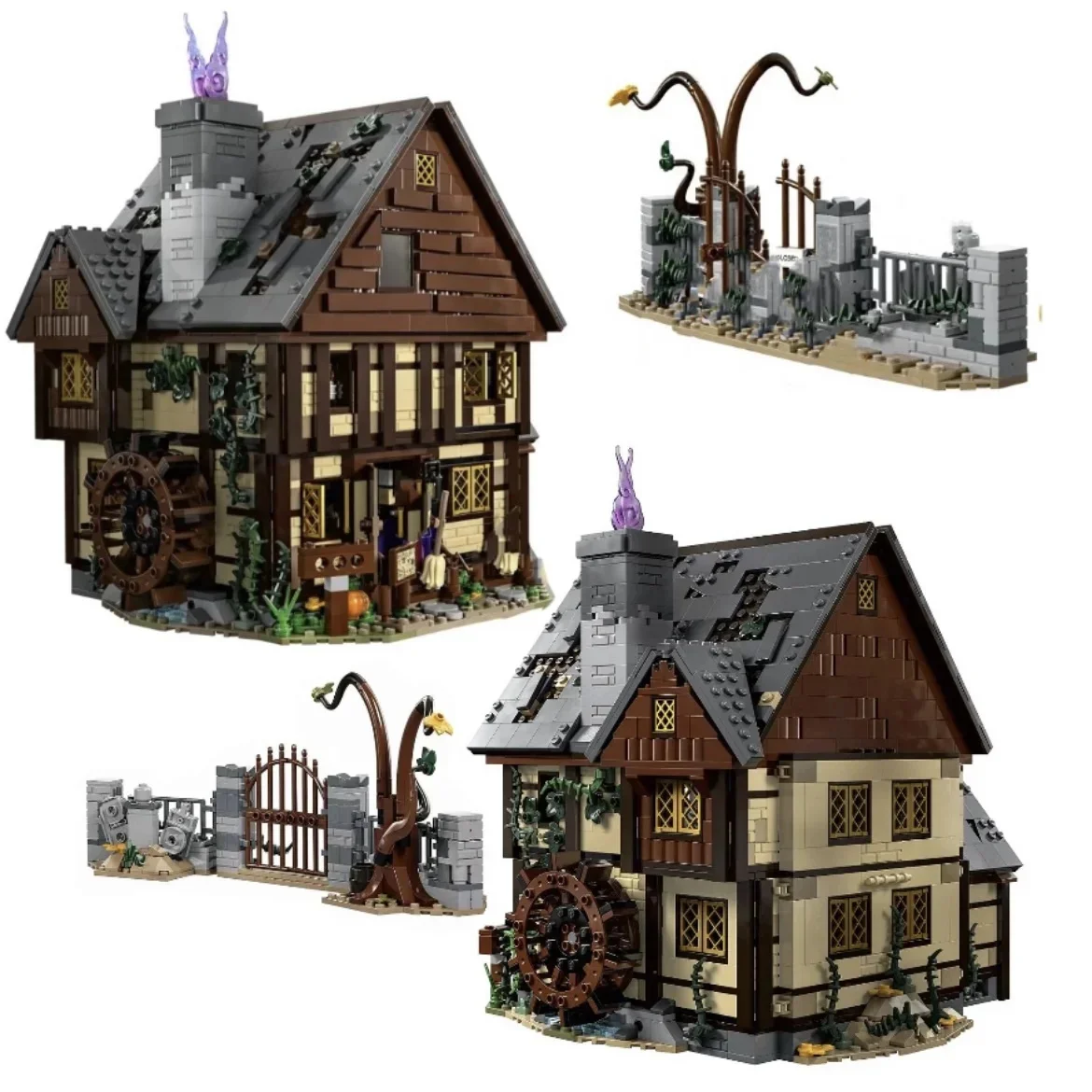 MOC 21341 Halloween Hocus Pocused Witch Sanderson Sister&#39;s Cottage House - £180.20 GBP