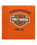 Harley-Davidson Factory Tour Graphic T-Shirt Orange 2XL York PA Mens Wea... - £13.97 GBP