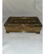 Antique Jennings Brothers High Relief Figural Brass Lined Box/Casket - £154.92 GBP