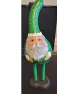 Hand Made Green Elf / Gnome Gourd Art Decorative Painting by Sheila Broc... - $19.80