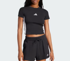 adidas Essentials 3S Slim Baby Tee Women&#39;s Sports T-Shirts Casual AsiaFi... - $40.41