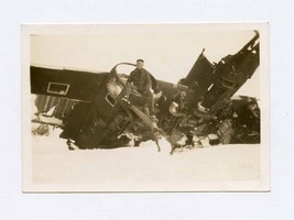 Soldier Standing on Downed Plane Photo Not For Publication Censor Stamp  - £22.08 GBP