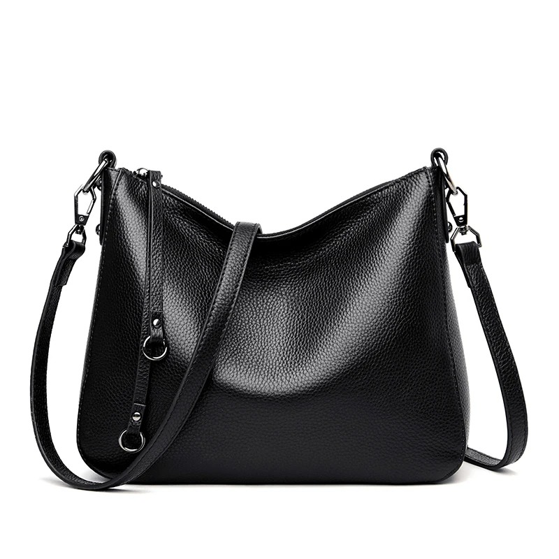 100% Cow Leather Handbag Women Genuine Leather Shoulder Bag Natural High... - $120.14