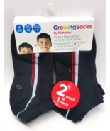 4 Pairs Boy&#39;s Growing Socks - Black - Two sizes in one Sock, Shoe Size 5... - $11.87