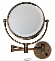 Ovente Wall Mount Mirror 8.5 Inch 1X7X Magnifying Antique Brass MPWD3185AB1X7X - £75.69 GBP