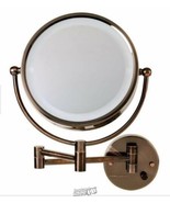 Ovente Wall Mount Mirror 8.5 Inch 1X7X Magnifying Antique Brass MPWD3185... - £74.54 GBP