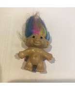 Vintage Troll Pencil Topper Blue, Yellow and Pink Hair Rainbow(1 Troll ) - $519.63 MXN