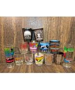 13 Souvenir Variety Shot Glasses Buffalo Bill States Cancun Cheers Colle... - £15.67 GBP