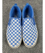 Vans Shoes Youth Size 5 Slip On Off The Wall Blue White Checkered Sneake... - £19.44 GBP