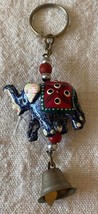 Vintage, Lucky Elephant Keychain New Handmade Indian Wooden - $13.86