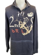 Polo Ralph Lauren Men&#39;s LS Cotton Knit Shirt w/ Anchor &amp; Graphic Blue XL - €40,54 EUR