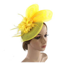 Women Tea Party Wedding Flower Mesh Hair Clip Fascinators Hat_ - £9.39 GBP