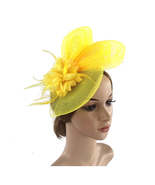 Women Tea Party Wedding Flower Mesh Hair Clip Fascinators Hat_ - £9.59 GBP