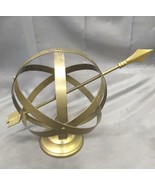Old Vintage Brass Globe World Armallary Decorative Metal Sculpture Art - $60.62 CAD