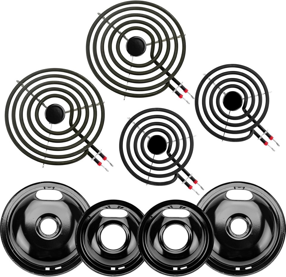 Set of 8 Electric Stove Burner Elements and Drip Pans - Whirlpool & Frigidaire Item image 3