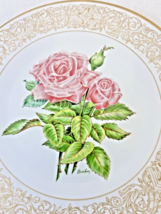 Edward Marshall Boehm Rose Plate The Elizabeth Rose Limited 10 7/8" Lots... - $18.32