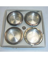 Vintage W &amp; S Blackinton Silverplate 4 Piece Coaster Set Original Box 4-... - €33,76 EUR