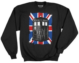 Doctor Who Tardis Over A Union Jack Logo Sweat Shirt Size Large New Unworn - £19.44 GBP