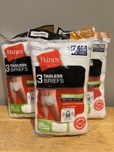 (3) Men’s Hanes 2XL White Comfort Soft Tagless Full Rise Briefs NOS Pack... - $44.54