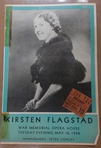 Vtg 1938 Kirsten Flagstad War Memorial Opera House Program + Ticket May 10 SF - £10.17 GBP