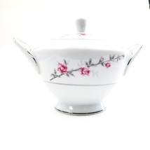 Norleans Debonaire Sugar Bowl With Lid Fine Bone China Pink Roses Vines ... - $27.72