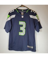 Seattle Seahawks Youth Jersey Nike Large Kids #3 Russell Wilson Blue - $16.99