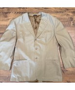 Banana Republic Men&#39;s 44R Made in Italy Cotton Sport Coat Blazer Khaki S... - $925.51 MXN