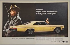 1966 Print Ad Chevrolet Impala SS 2-Door Super Sport Yellow Chevy - £16.08 GBP